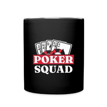 Poker Pokerspielern Pokern - Tasse einfarbig - Schwarz - Vorne