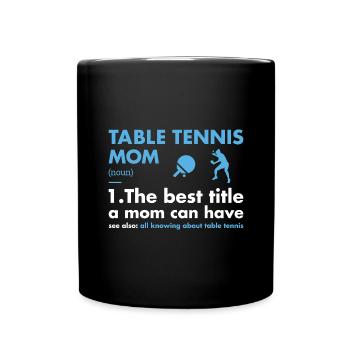 Sport Maman Définition Tennis de Table - Mug uni - noir - Devant