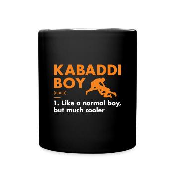 Sport Boy Definition Kabaddi - Full Colour Mug - black - Front