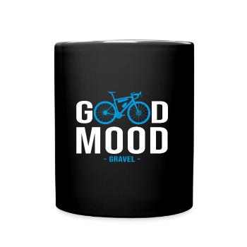 Vélo velo good mood sport cycliste gravel - Mug uni - noir - Devant