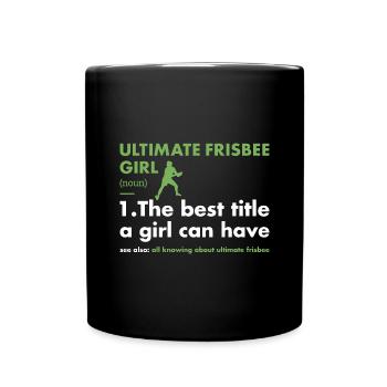 Sport Girl Définition Ultimate Frisbee - Mug uni - noir - Devant