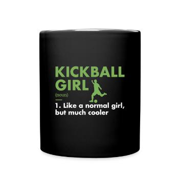 Sport Girl Définition Kickball - Mug uni - noir - Devant