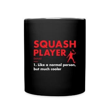 Sport Player Definition Squash - Tasse einfarbig - Schwarz - Vorne