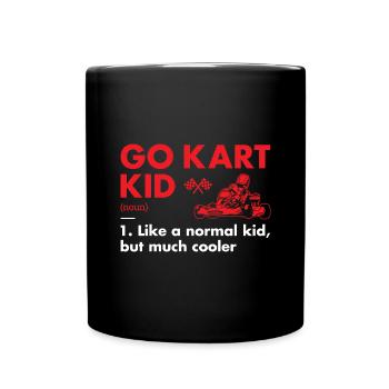Sport Kid Definition Go Kart - Tasse einfarbig - Schwarz - Vorne
