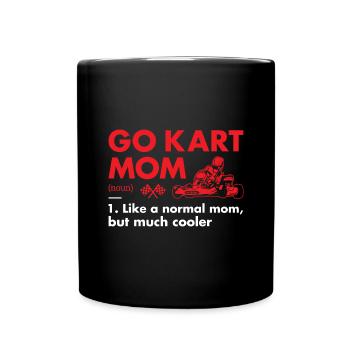 Sport Mom Definition Go Kart - Tasse einfarbig - Schwarz - Vorne