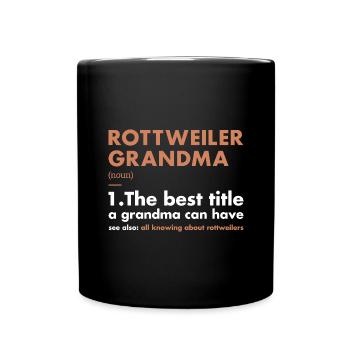 Rottweiler Grandma Definition - Tasse einfarbig - Schwarz - Vorne