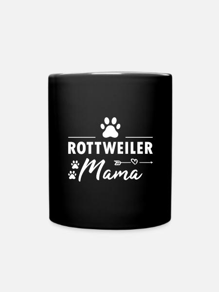 Rottweiler Mama - Tasse einfarbig - Schwarz