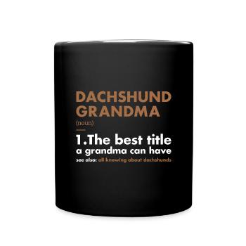 Dachshund Grandma Definition - Full Colour Mug - black - Front