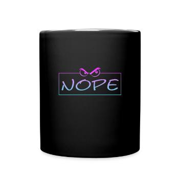 Nope - Tasse einfarbig - Schwarz - Vorne
