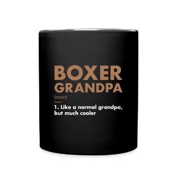 Boxer Grandpa Definition - Full Colour Mug - black - Front
