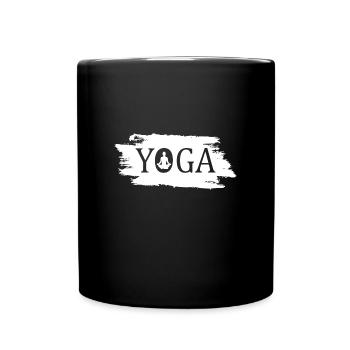 Yoga yoga Namste Yogi Om - Tasse einfarbig - Schwarz - Vorne