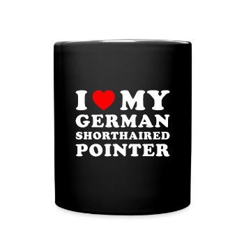 J’adore mon braque allemand à poil court - Mug uni - noir - Devant