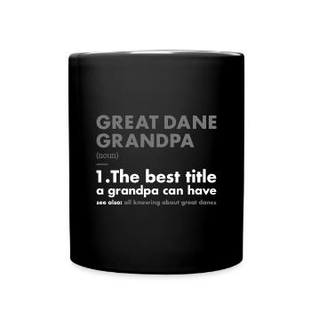 Grand-père dogue allemand Définition - Mug uni - noir - Devant