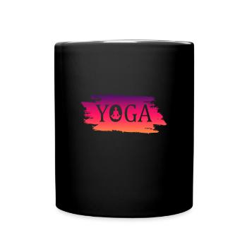 Yoga - Tasse einfarbig - Schwarz - Vorne