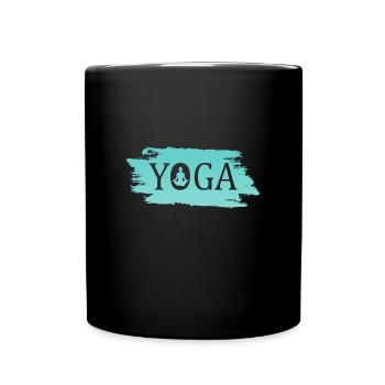 Yoga - Tasse einfarbig - Schwarz - Vorne