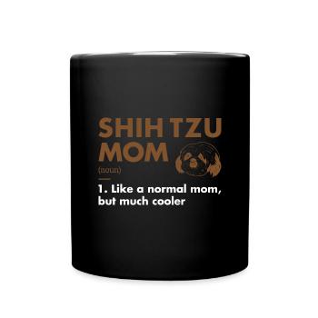 Shih Tzu Mom Definition - Full Colour Mug - black - Front