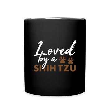 Aimé par A Shih Tzu - Mug uni - noir - Devant
