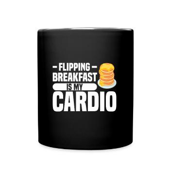 Eierkuchen - Tasse einfarbig - Schwarz - Vorne