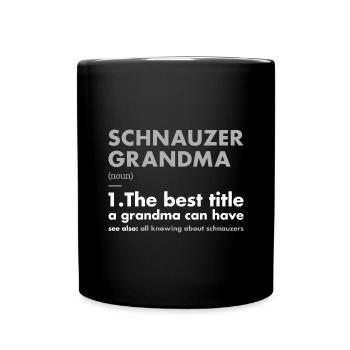 Schnauzer Grand-mère Définition - Mug uni - noir - Devant