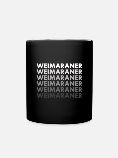 Weimaraner - Tasse einfarbig - Schwarz