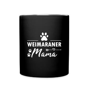 Maman braque de Weimar - Mug uni - noir - Devant