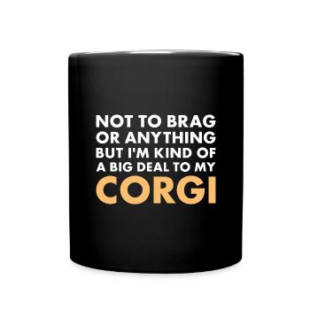 Chien Je suis un gros problème pour mon Corgi - Mug uni - noir - Devant