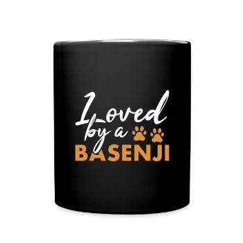 Dog Loved By A Basenji - Full Colour Mug - black - Front