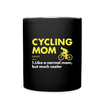 Sport Mom Cycling - Tasse einfarbig - Schwarz - Vorne