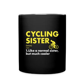 Sport Sister Cycling - Tasse einfarbig - Schwarz - Vorne