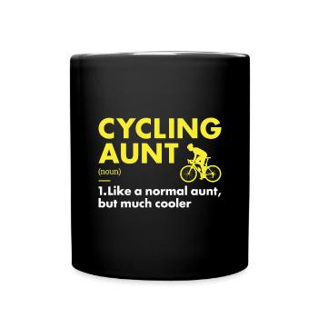 Sport Aunt Cycling - Tasse einfarbig - Schwarz - Vorne