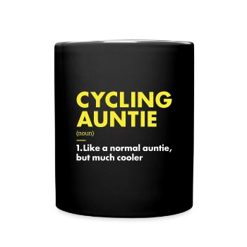 Sport Auntie Cycling - Tasse einfarbig - Schwarz - Vorne