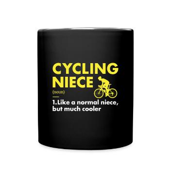 Sport Niece Cycling - Full Colour Mug - black - Front