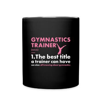Sports Coach Gymnastics - Full Colour Mug - black - Front