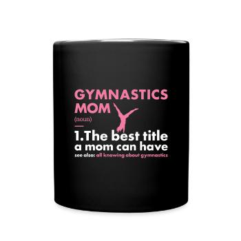 Sport Mom Gymnastics - Full Colour Mug - black - Front