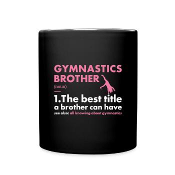 Sport Brother Gymnastics - Tasse einfarbig - Schwarz - Vorne