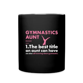 Sport Aunt Gymnastics - Tasse einfarbig - Schwarz - Vorne