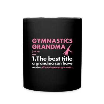 Sport Grandma Gymnastics - Tasse einfarbig - Schwarz - Vorne