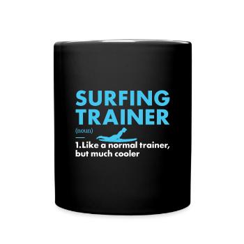 Sport Trainer Surfing - Tasse einfarbig - Schwarz - Vorne