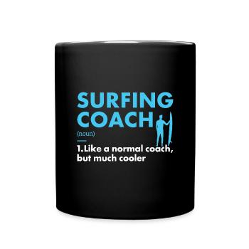 Sport Coach Surfing - Full Colour Mug - black - Front