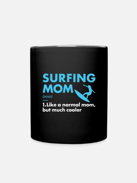 Sport Mom Surfing - Tasse einfarbig - Schwarz