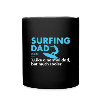 Sports Dad Surfing - Full Colour Mug - black - Front
