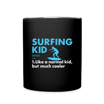 Sport Kid Surfing - Tasse einfarbig - Schwarz - Vorne