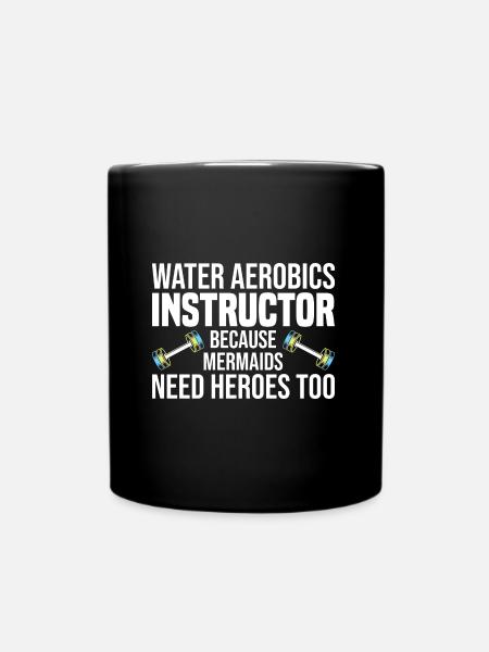Water Aerobics - Tasse einfarbig - Schwarz