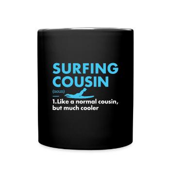 Sport Cousin Surfing - Tasse einfarbig - Schwarz - Vorne