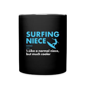 Sport Niece Surfing - Tasse einfarbig - Schwarz - Vorne