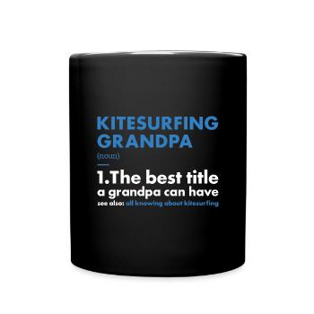 Sport Grand-père Kitesurf - Mug uni - noir - Devant