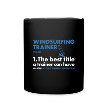 Sport Trainer Windsurfing - Full Colour Mug - black - Front