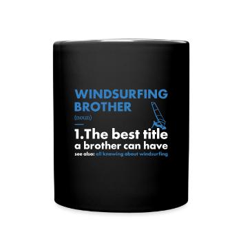 Sport Brother Windsurfing - Full Colour Mug - black - Front