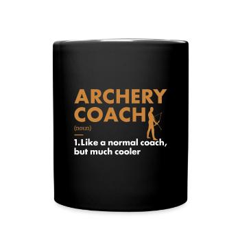 Entraîneur sportif Tir à l’arc - Mug uni - noir - Devant