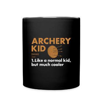 Sport Enfant Tir à l’arc - Mug uni - noir - Devant